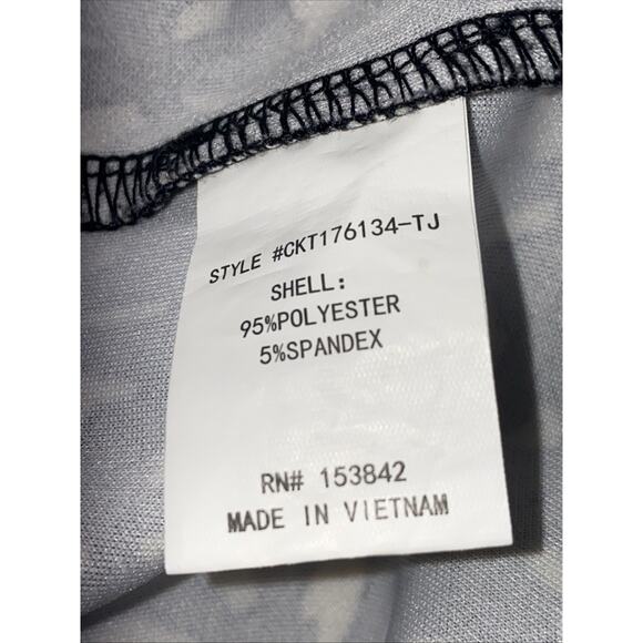 Melloday Women’s Printed Short Sleeve Top Black/Cream Size Small - Picture 5 of 6